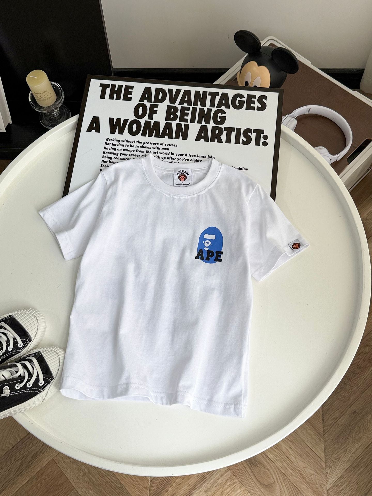 Children's Loose Cartoon Printed Korean Casual Sport Letters Cotton Children's T-shirt