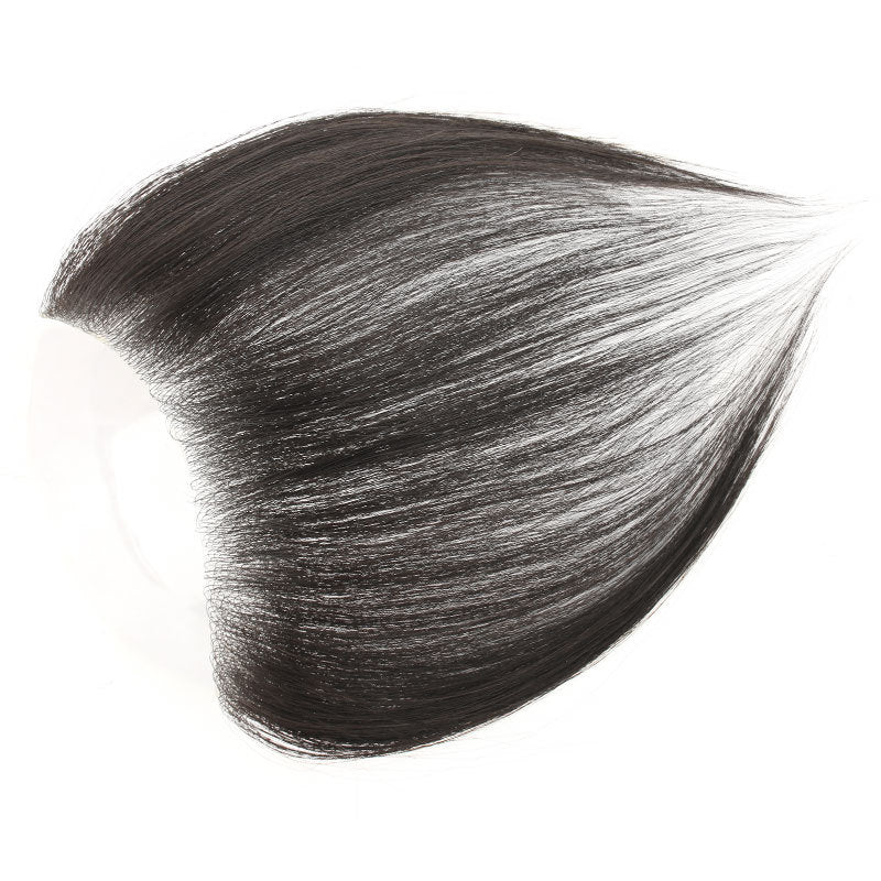 Women's & Men's Set Hand Woven Real Human Hair Invisible Seamless Hairline Stickers Wig