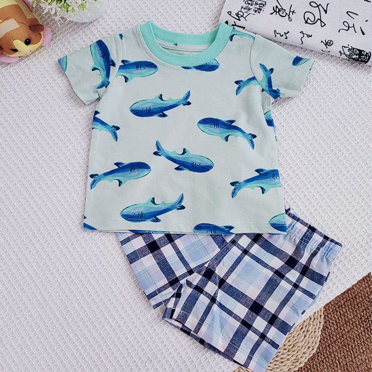 Short-sleeved Shorts Lace Summer Fashion Clothes Children's Suit