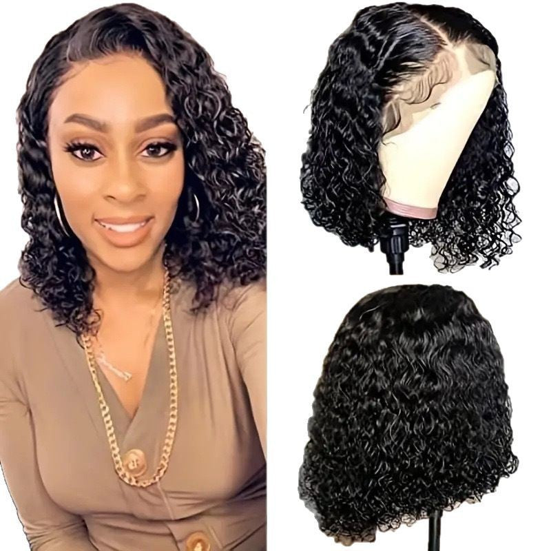 Women's African Wigs With Small Fluffy Coil Wig Short Curly Hair