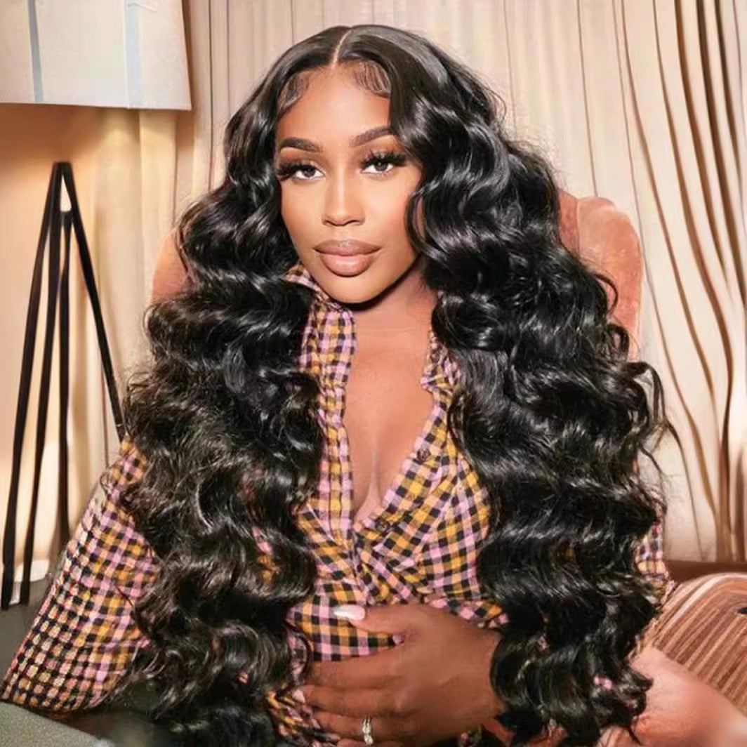 Wound Tube Medium Curly Hair Fiber Synthetic Wig Long Curls