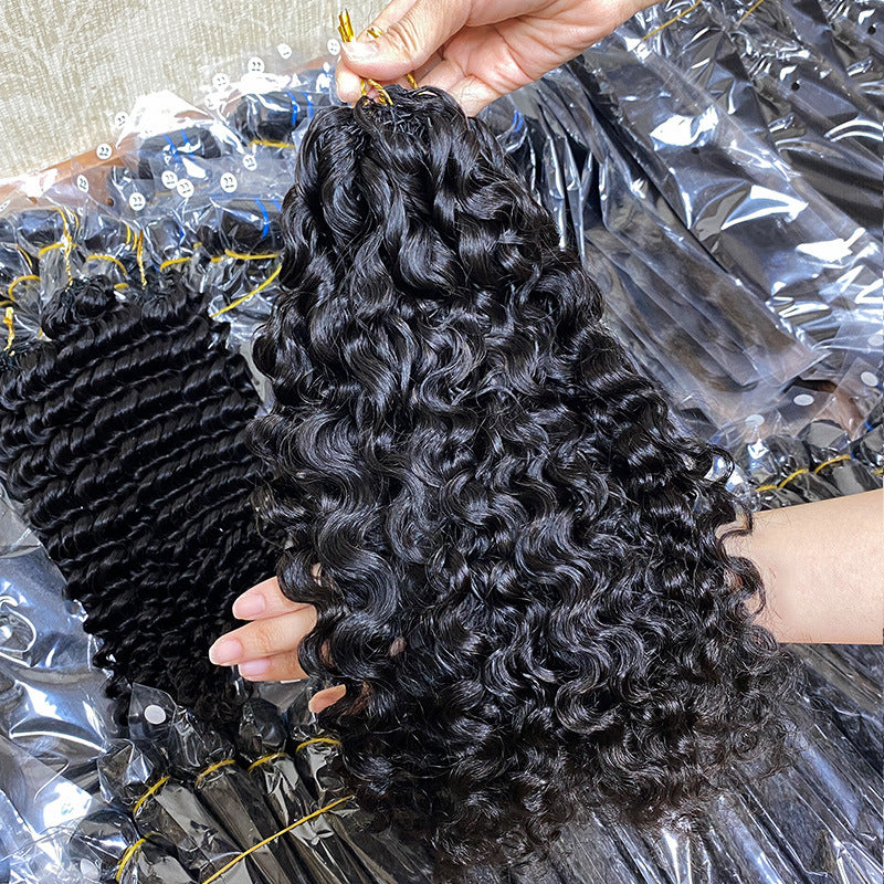 Pretty Classic Creative Human Crochet Extension Real Hair Wig