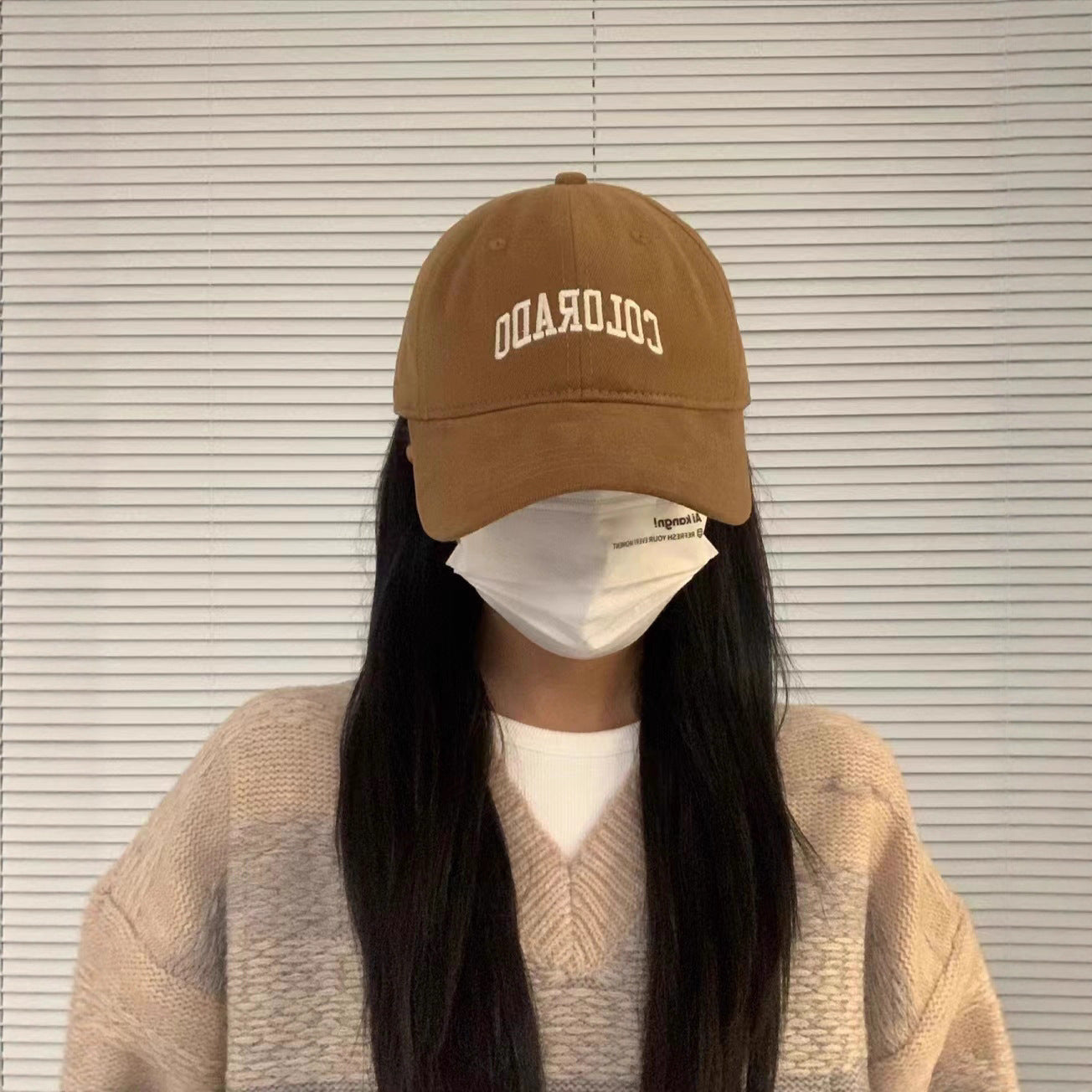 Straight Hair Peaked Cap Head Cover Letter Baseball Cos Wig