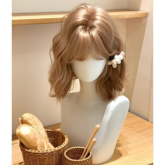 Gentle Korean Style Bangs Natural Daily Wig Short Curly Hair