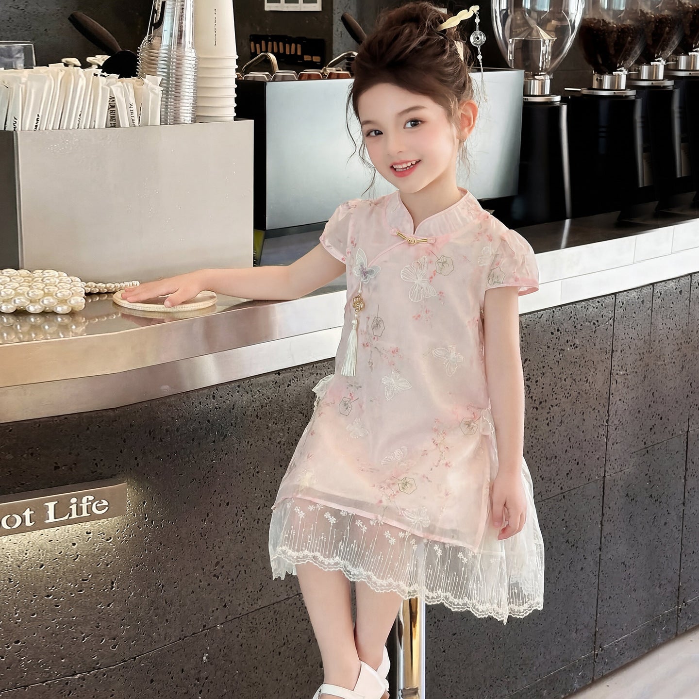 Children's Cheongsam Fashionable National Style Fairy Summer Children's Dress