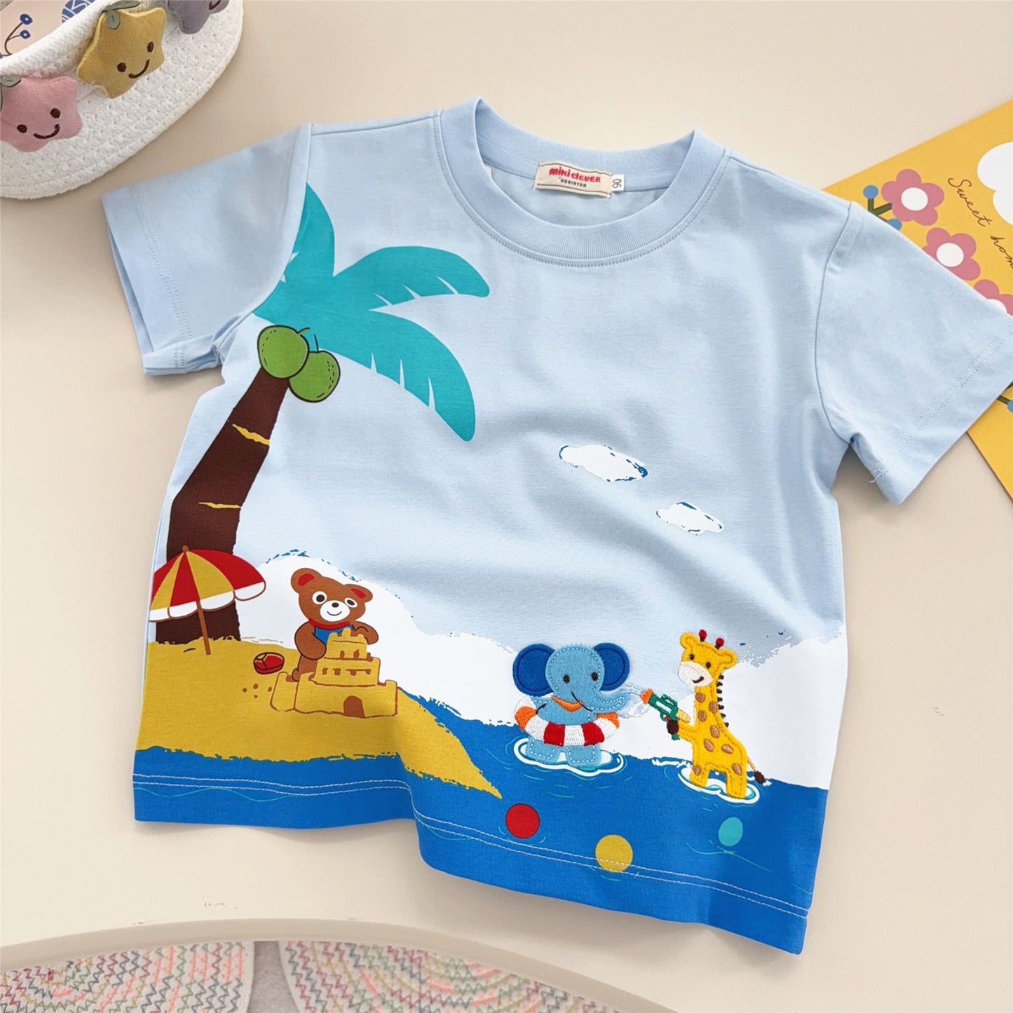 Children's Inner Wear Boys Summer Beach Island Short Children's T-shirt
