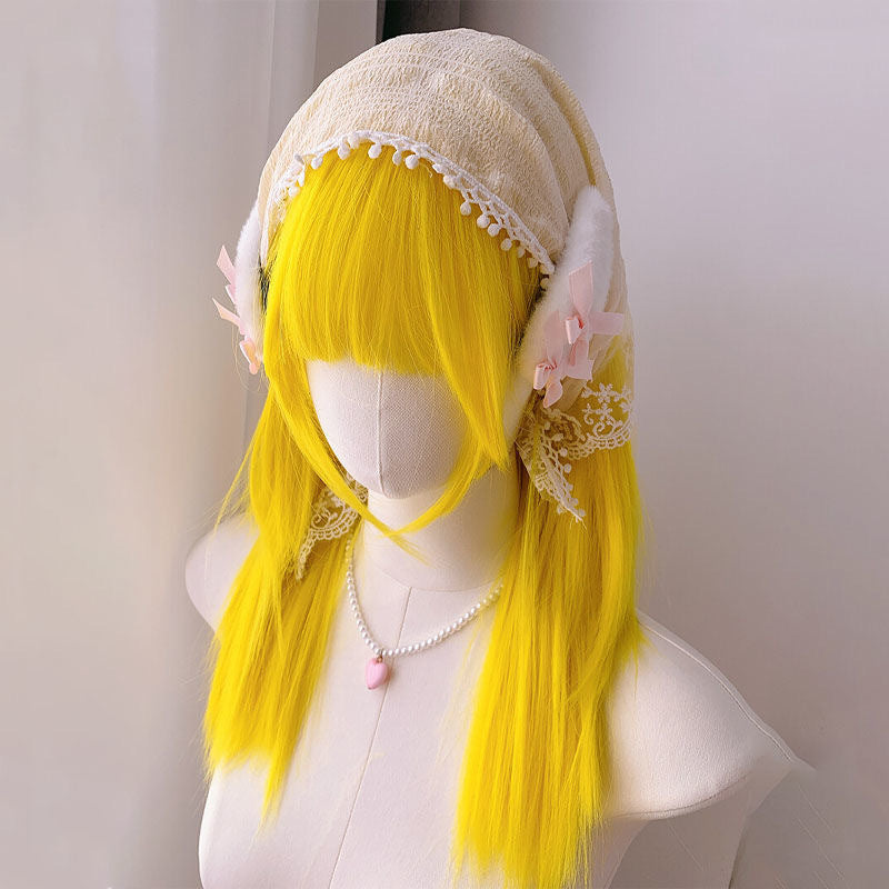 Female Bangs Level Mid-length Fashion Trendy Head Shape Simulation Full Wig Short Straight Hair