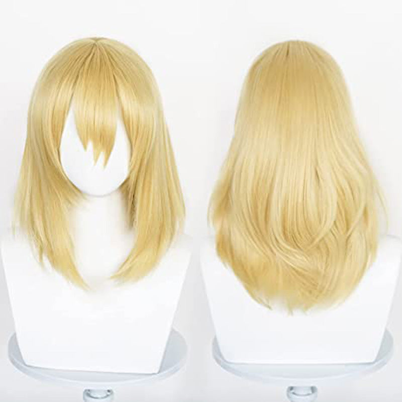 Castle Hal Special Golden Artificial Scalp Cos Wig