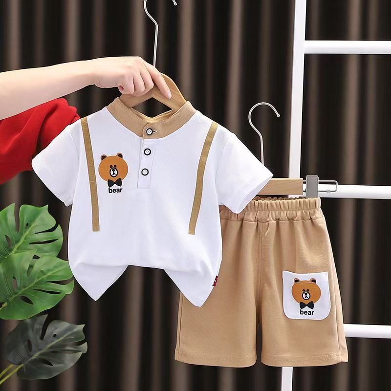 Children's Summer Casual Clothing Short-sleeved Sports Two-piece Children's Suit
