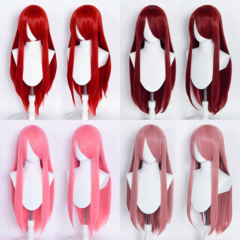 Universal Hair Cm Rose Net Color Woolen Long Straight Wig