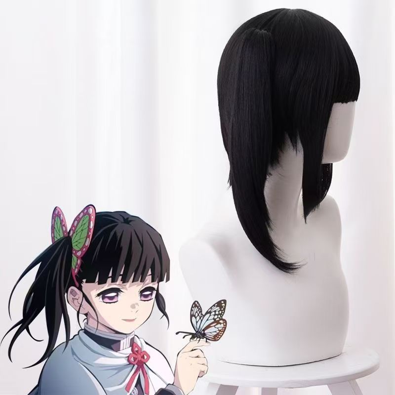Flower Falling Hu Natural Black Tiger Mouth Clip Small Cos Wig