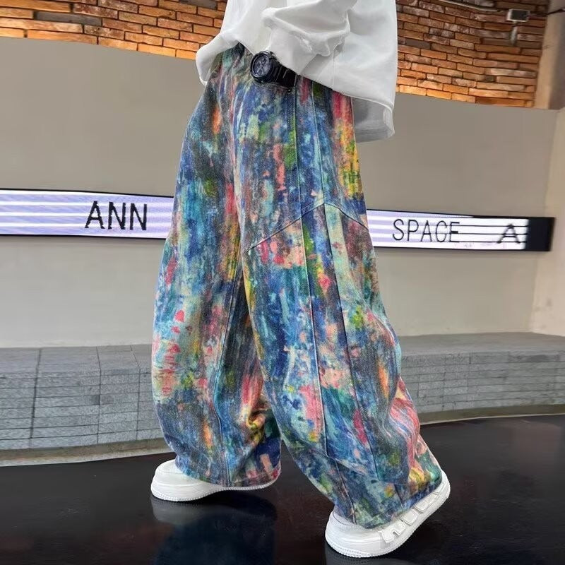 Boys Spring Clothing Wear Casual Trousers Fried Street Children's Pants