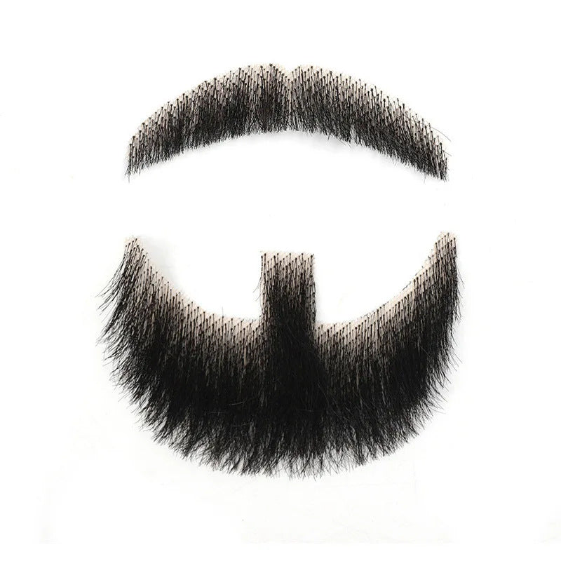 Men's Tin Beard Handlebar Mustache Invisible Realistic Other Wig