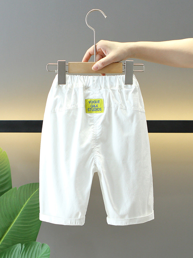 Children's Shorts Thin Summer Clothing Loose Cool Handsome Cropped Middle Children's Pants