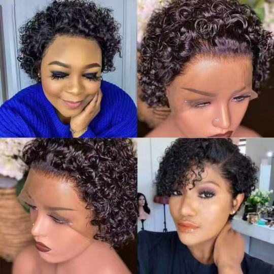 Fashion Beautiful Classy Glamorous Durable Real Wig Short Curly Hair