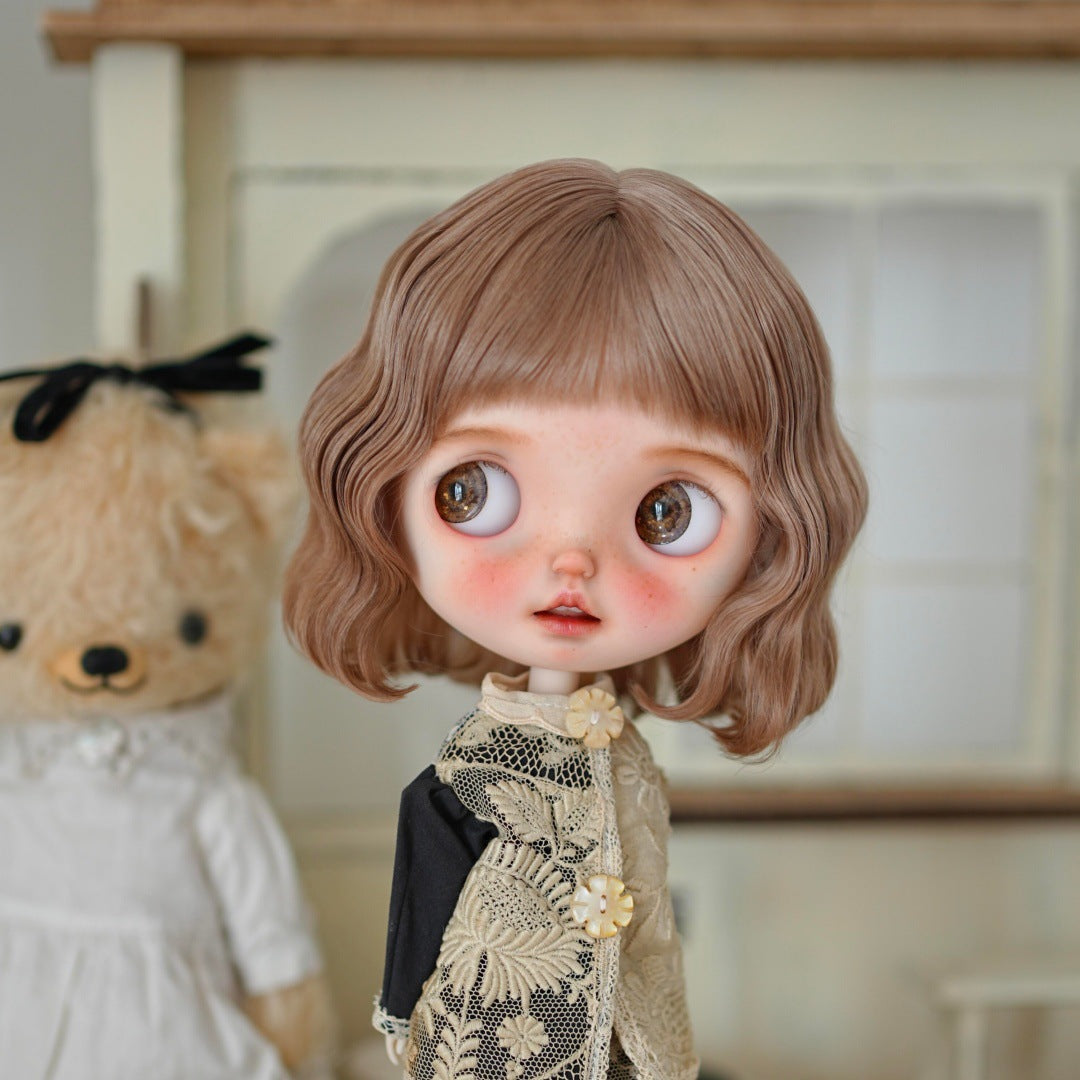 Pei Points Doll Finished Straight Hair Curls Small Cos Wig