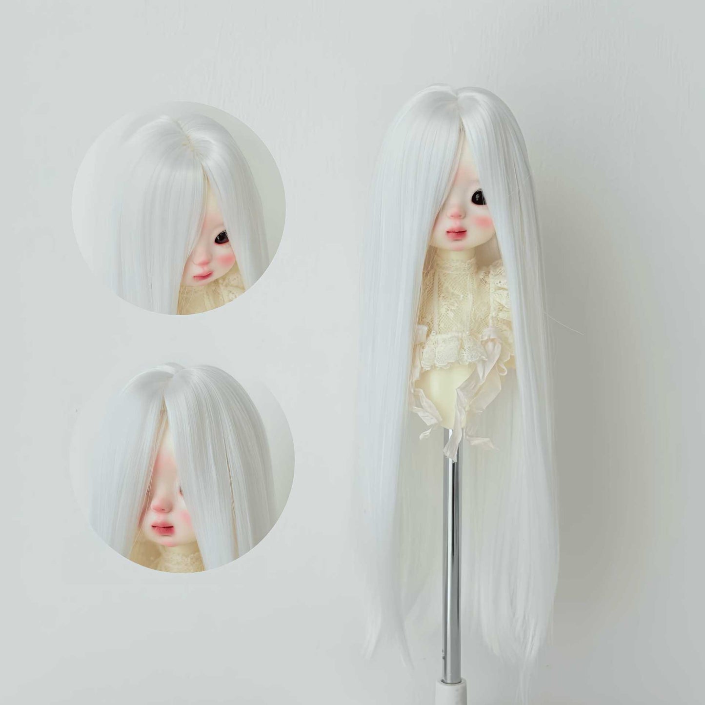 Points Soft Silk Long Straight Hair Cover Bangs Cos Wig