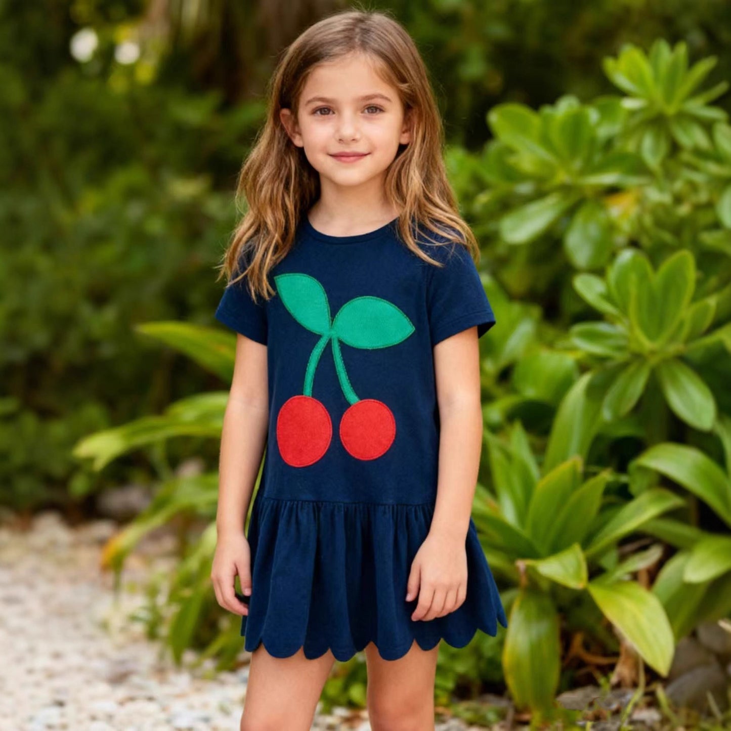 Children's Clothing Summer Short-sleeved Knitted Princess Distribution Children's Dress