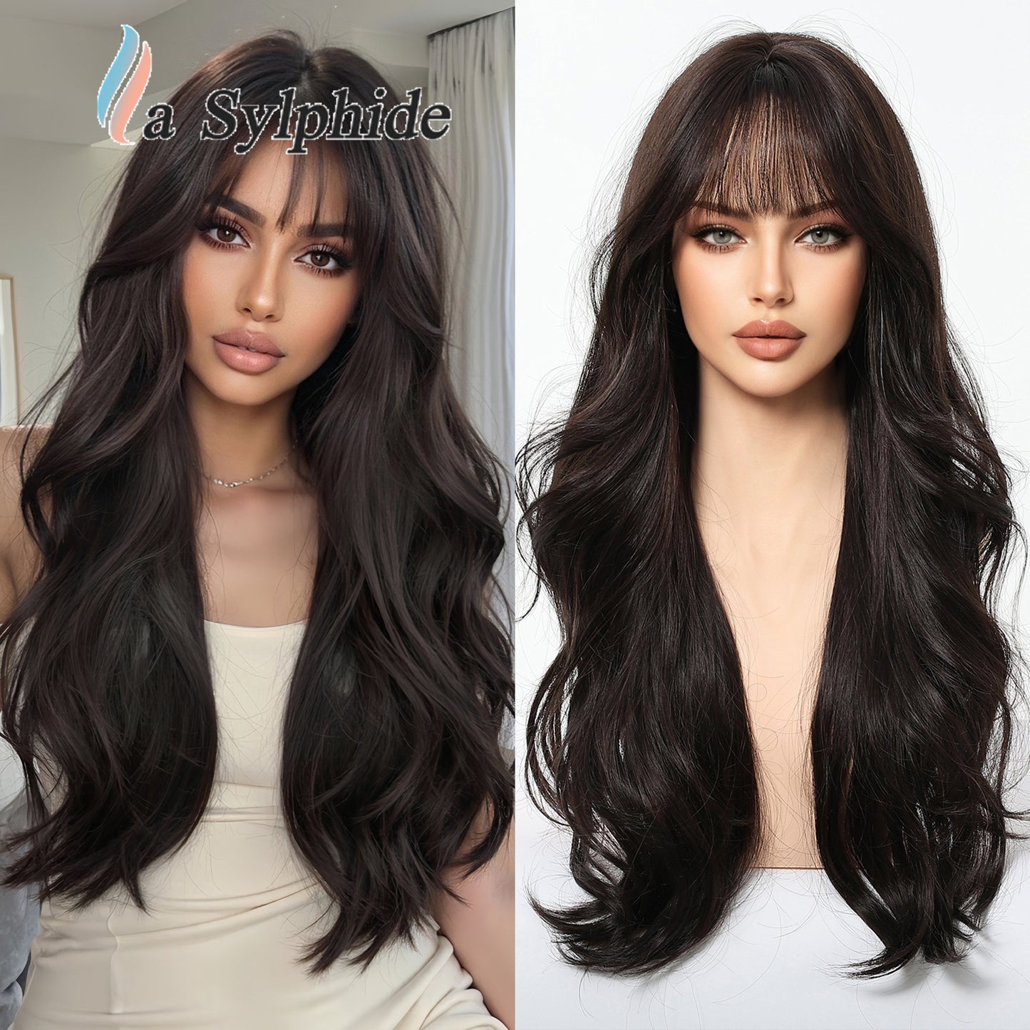 Female Mesh Beauty Curly Hair Natural Wig Long Curls