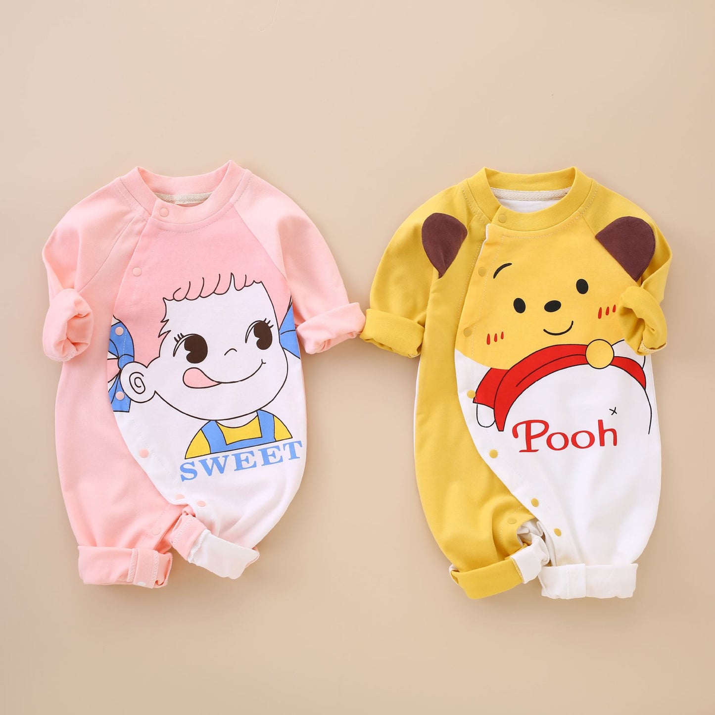 Women's & Men's For Babies Cotton Jumpsuits Born Cute Super Long Sleeve Going Jumpsuit, Climbing Suit