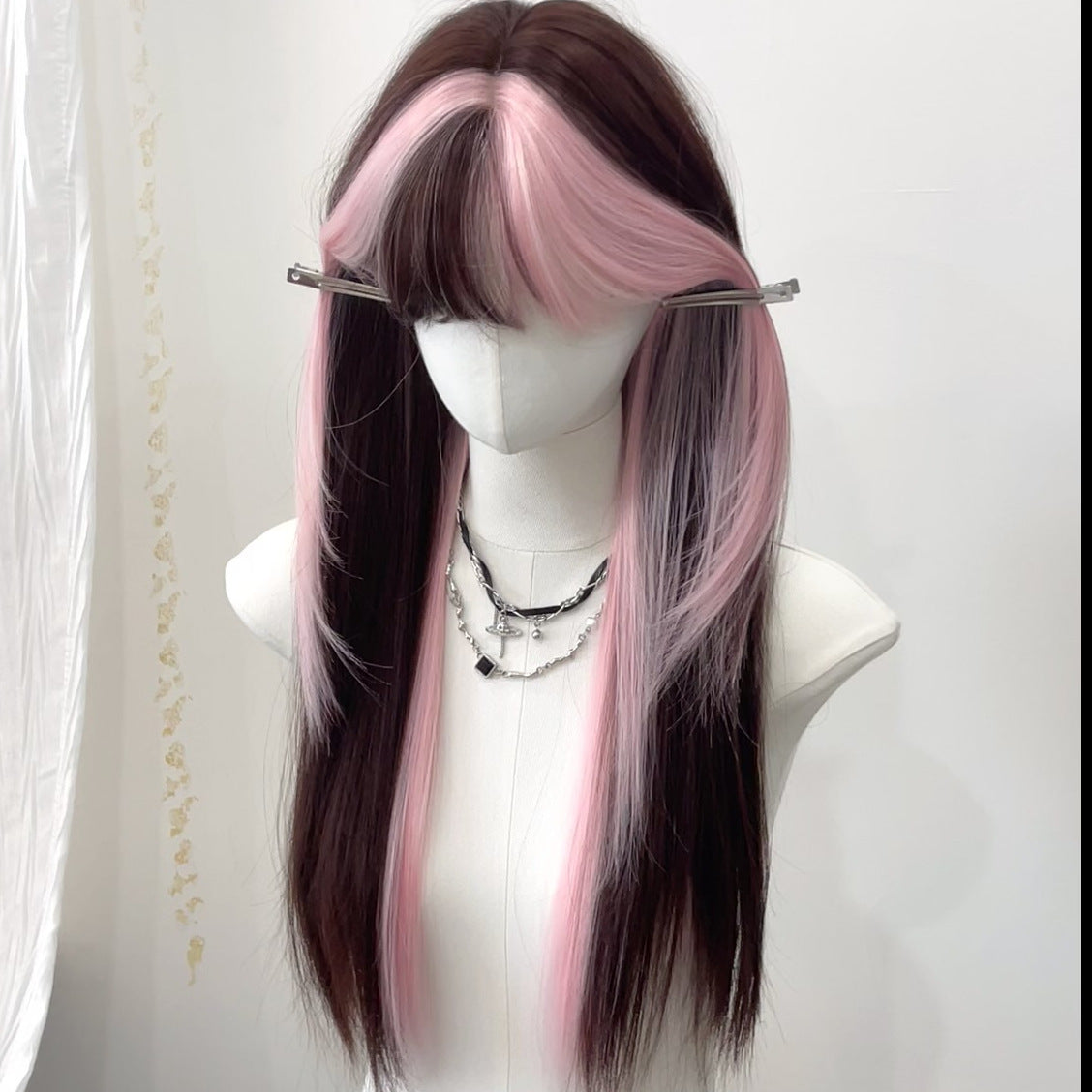 Long Curly Hair Rainbow Gradient Natural Simulation Big Wave Atmosphere Cos Wig