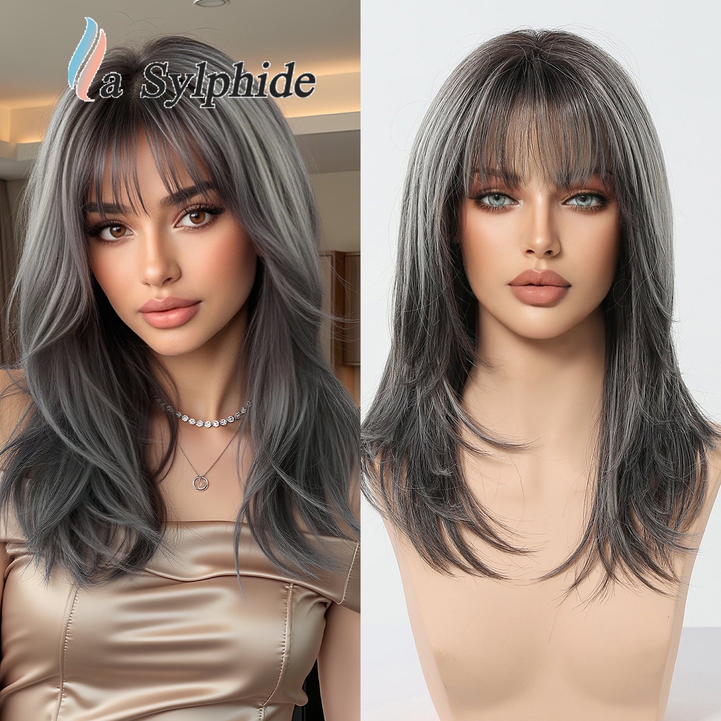 Seamless Artificial Outer Roll Full Top Mid-length Wig Short Curly Hair