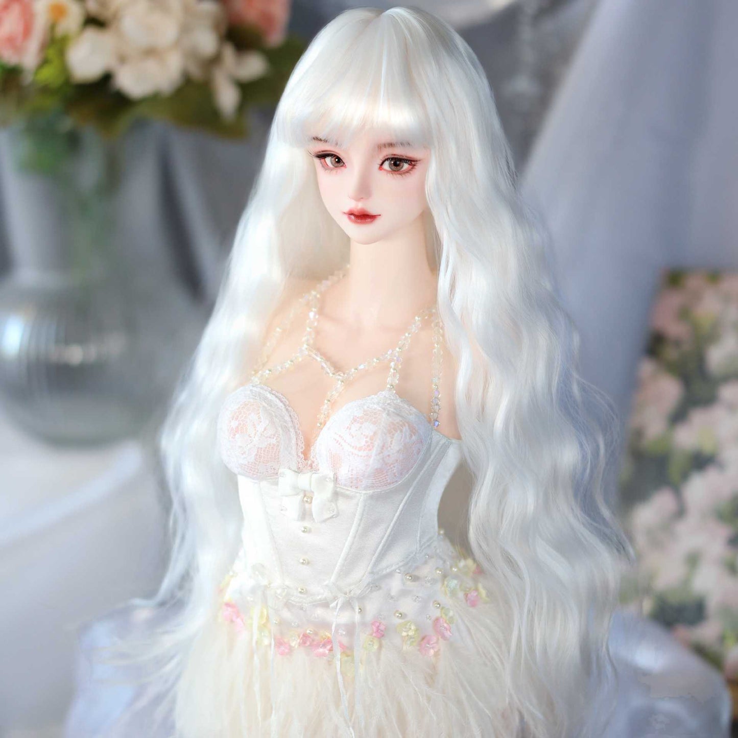 Ye Doll Hair Accessories With Bangs Small Curls Cos Wig