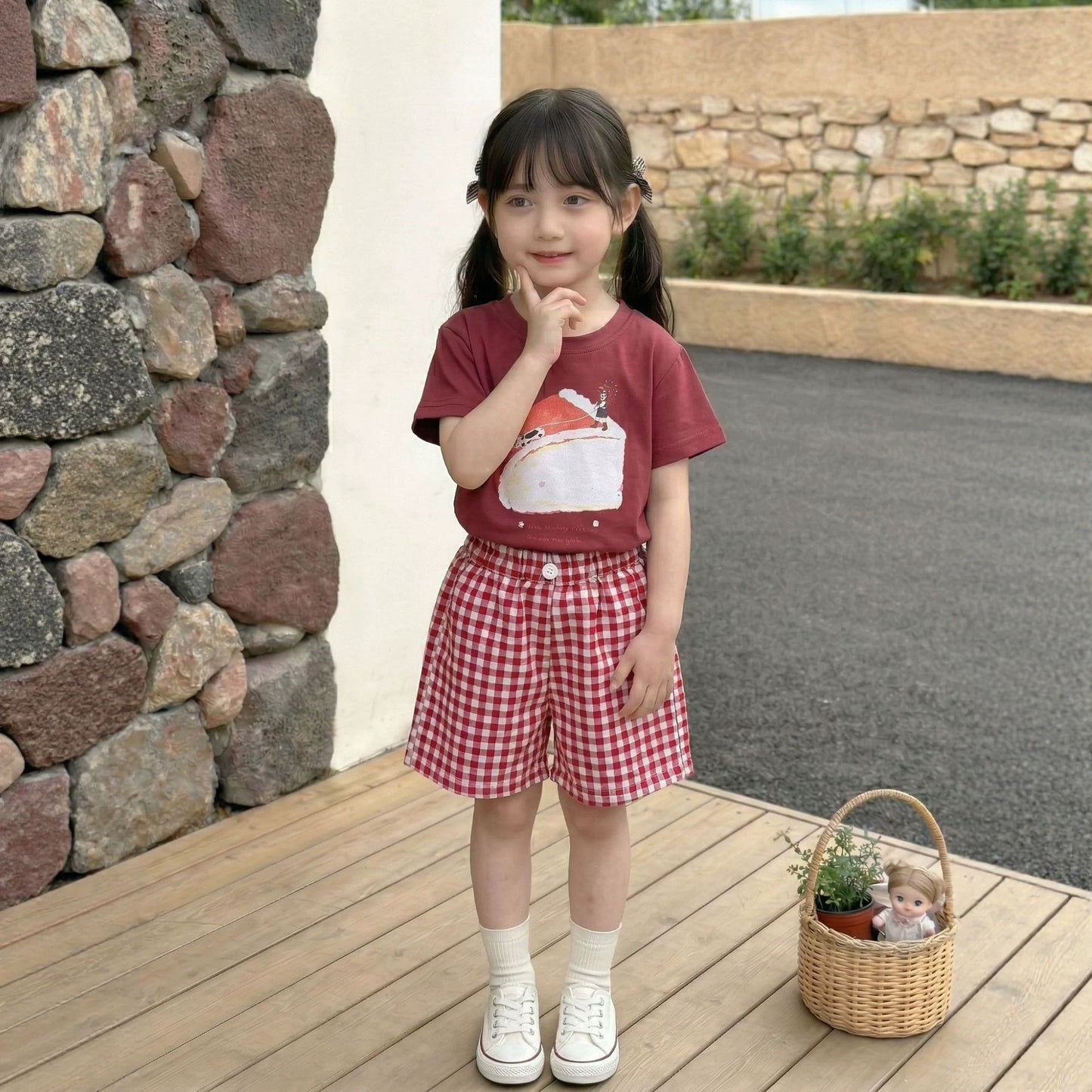 Women's Summer Cute Cartoon Short-sleeved Cotton Breathable Comfortable Children's T-shirt