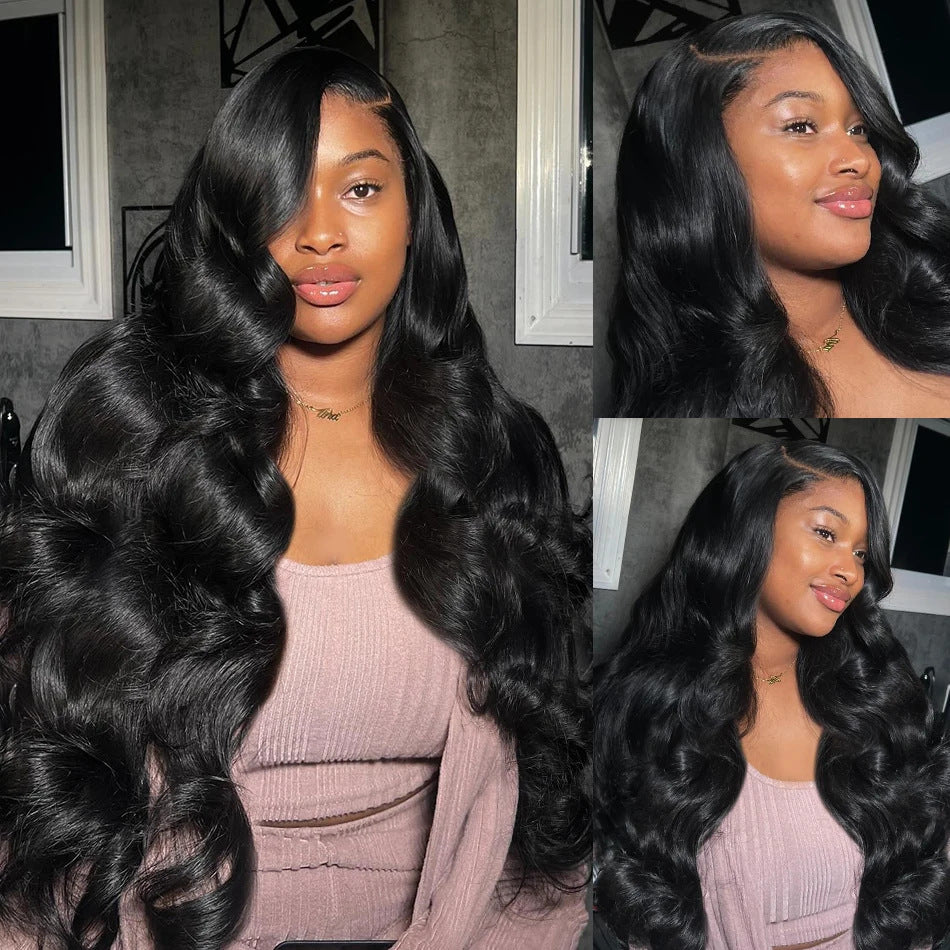 Brazilian Medium Orange Wine Red Front Lace Curly Hair Chemical Wig Long Curls