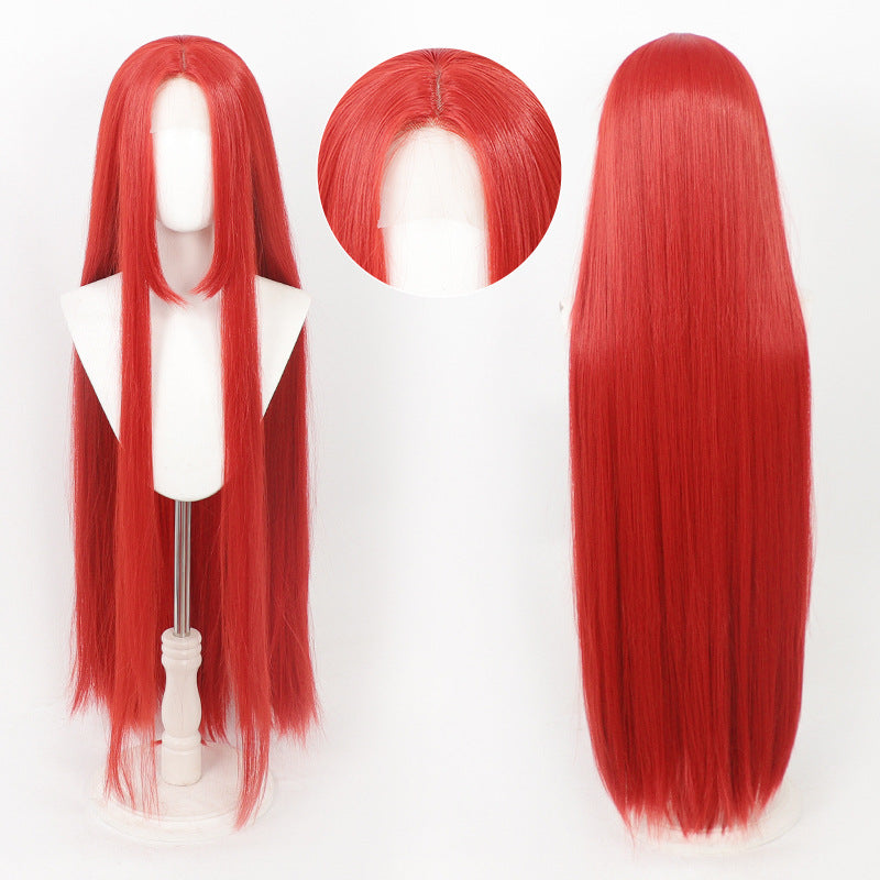 Universal Hand Crocheting Forehead Lace Mid-length Cos Wig