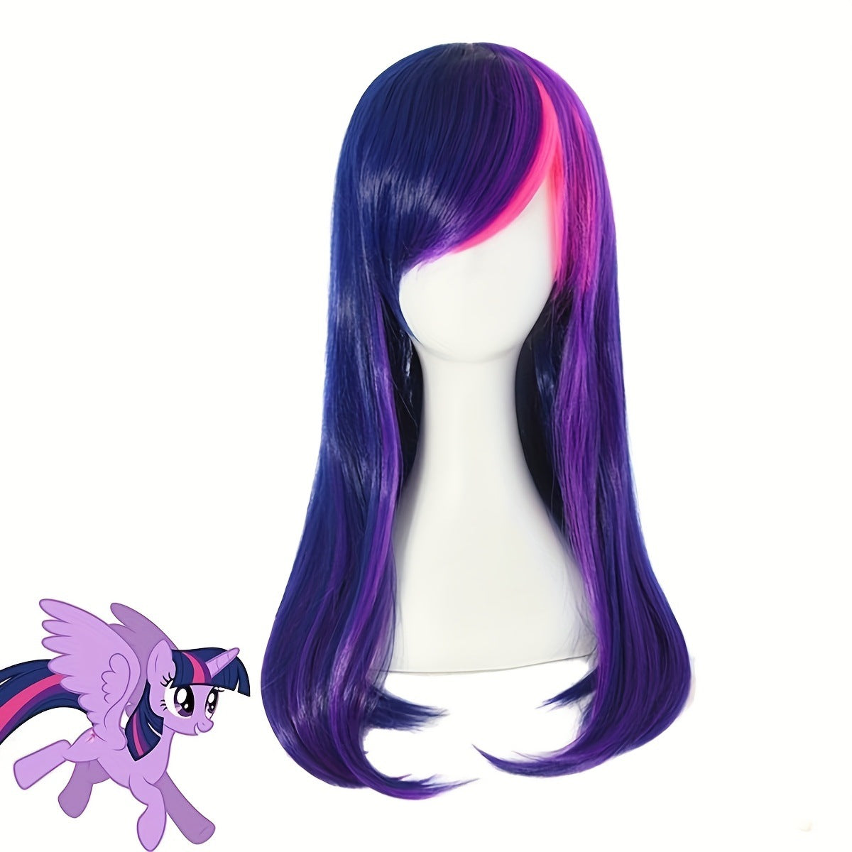 Casual My Little Pony Mixed Purple Cos Wig
