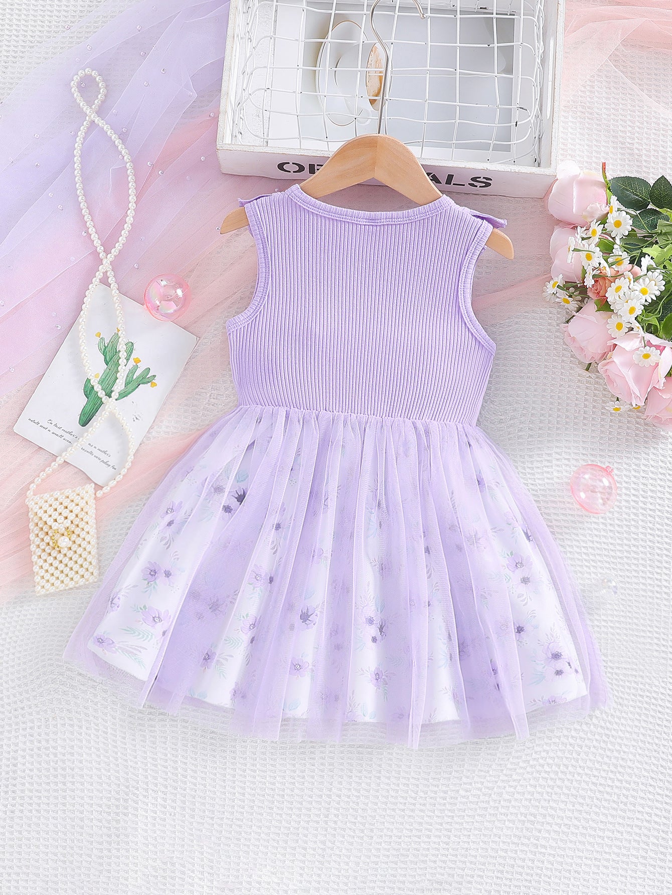 Children's Sweet Bowknot Tulle Skirt A- Line Children's Dress