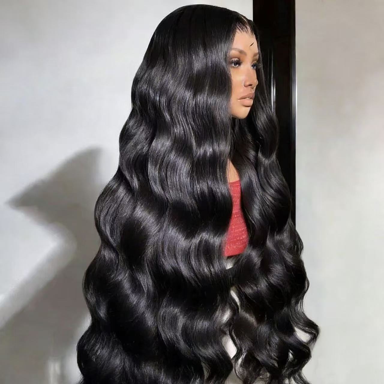African Black Curly Hair Fashion Lady Natural Wig Long Curls