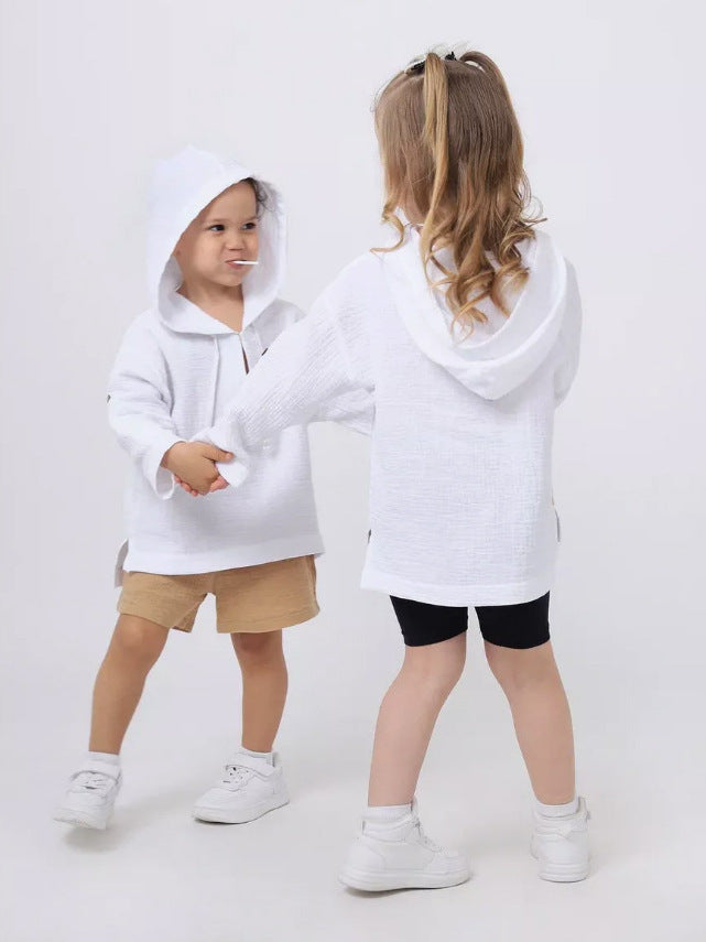 Cotton Linen Thin Top Sun Protection Children's T-shirt