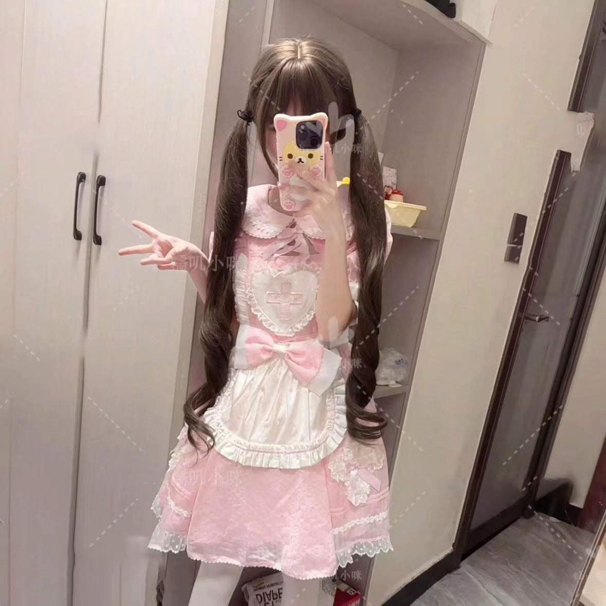 Hair Black Tea Coke Brown Soft Round Face Long Straight Wig