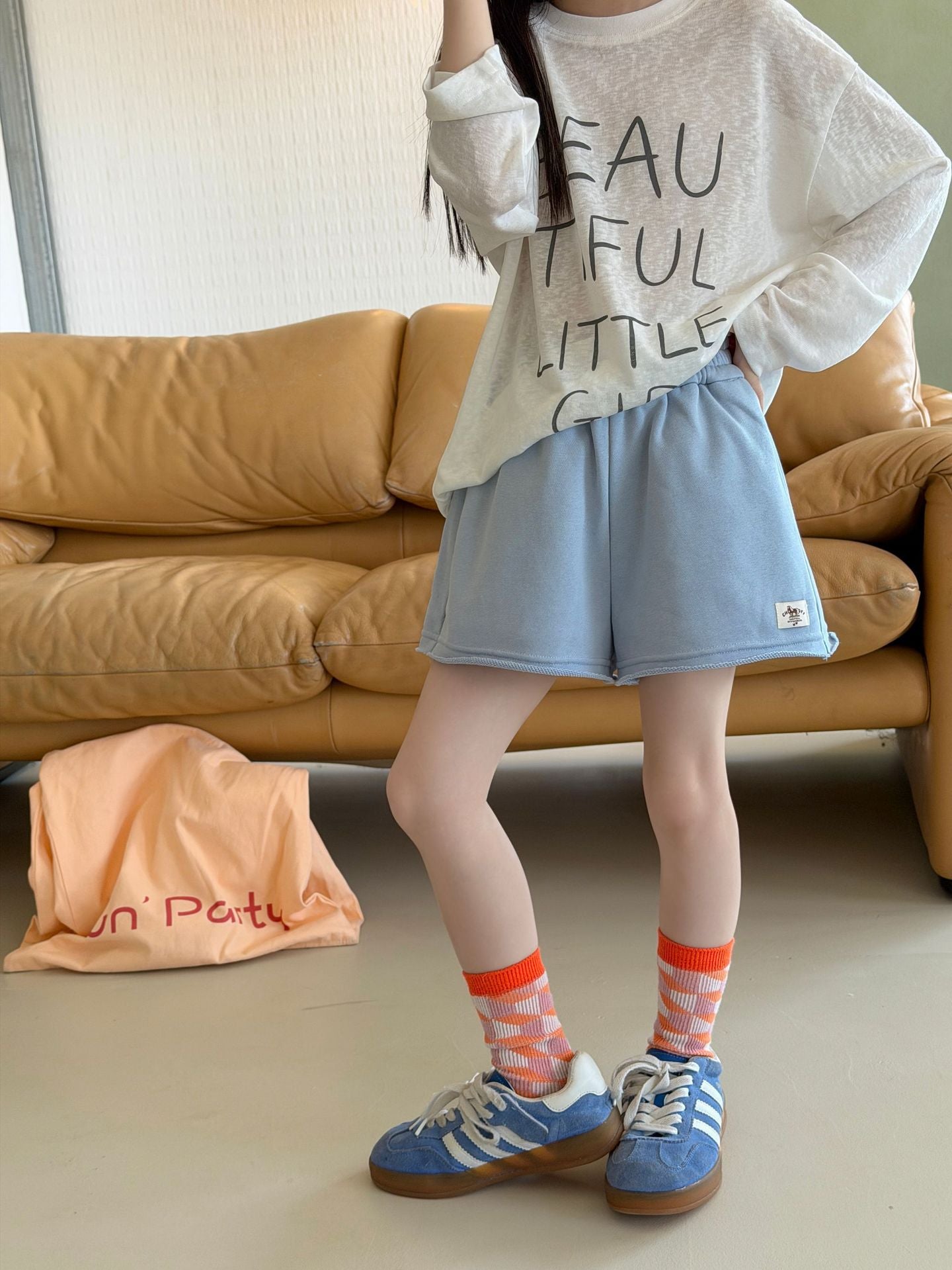 Children's Refreshing Korean Shorts Loose Casual Sports Children's Pants