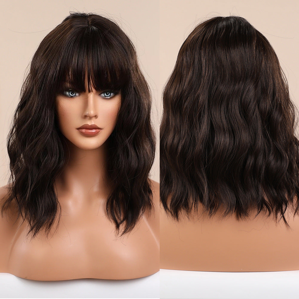 Casual Female Fashion Type Age Reduction Wig Short Curly Hair