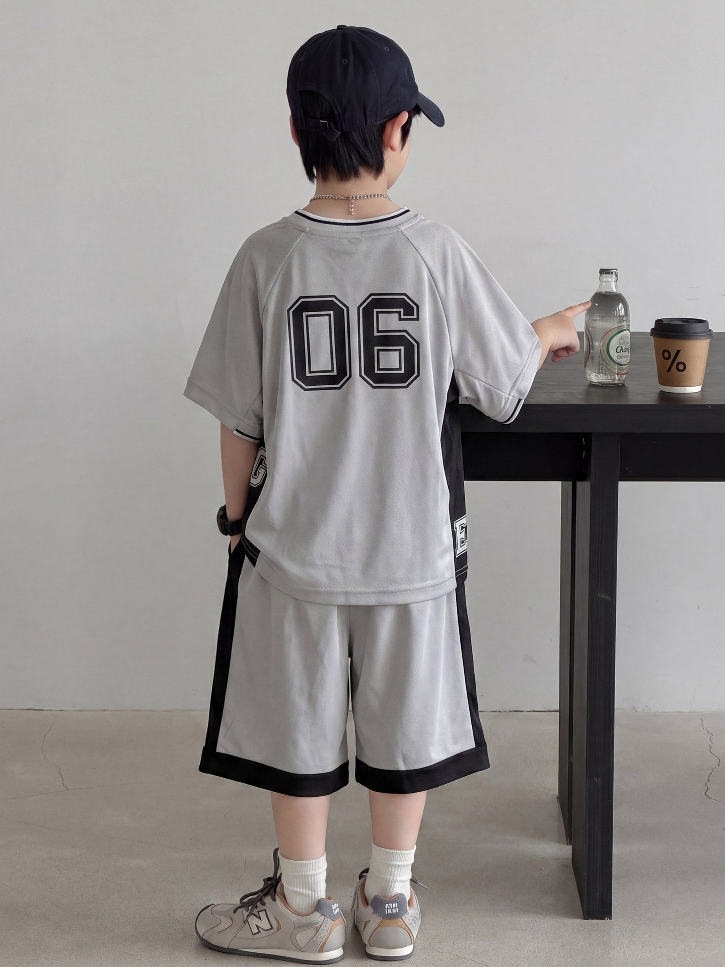 Children's Boys Summer Clothing Middle Big Basketball Wear Sports Casual Two-piece Children's Suit