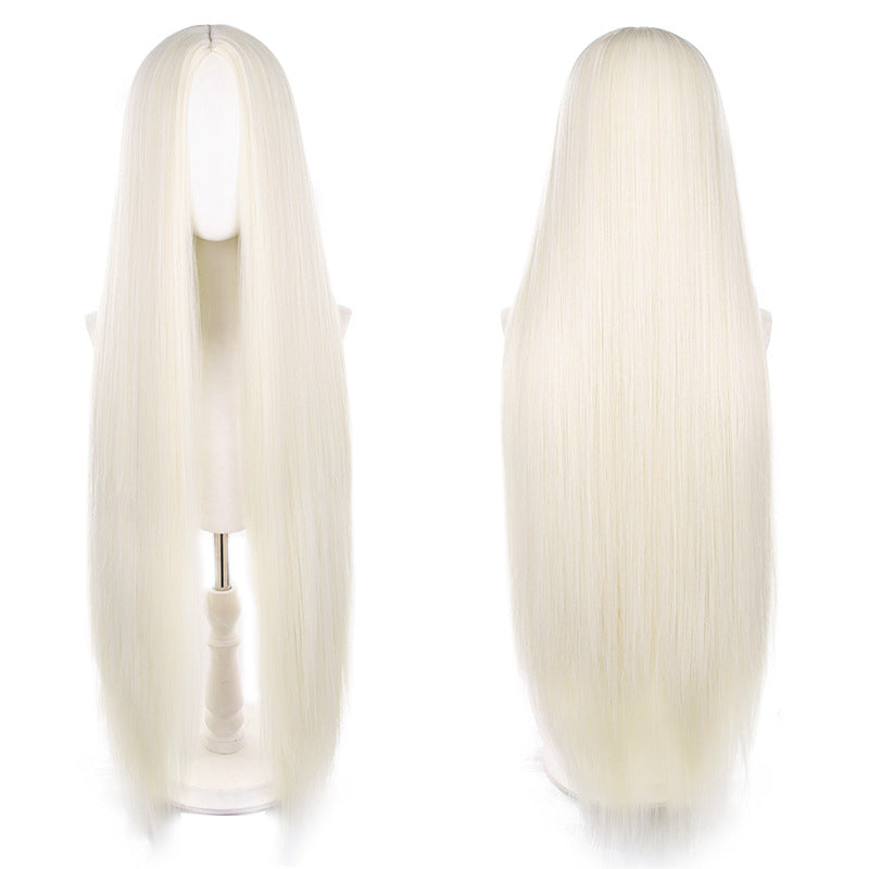 Mid-length Universal Long Straight Scalp Style Cos Wig