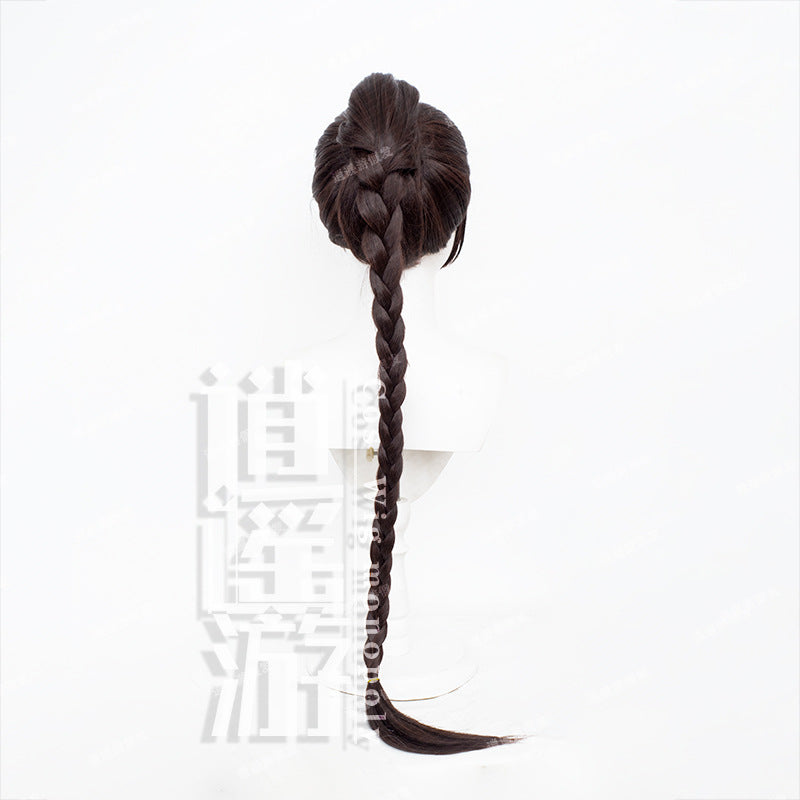 Continent Tiger Clip Twist Braid Ponytail Cos Wig