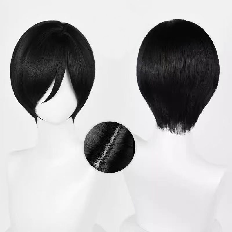 Yi Biochemical Crisis Ada Wong Simulation Scalp Top Black Face Cos Wig