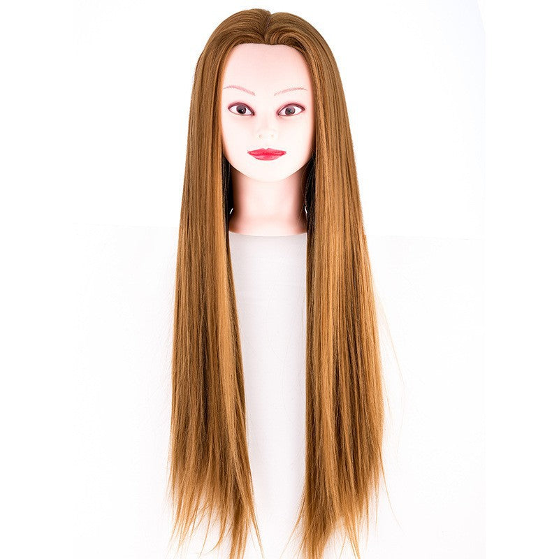 Model Head Mannequin Mock Chemical Fiber Braided Real Hair Wig