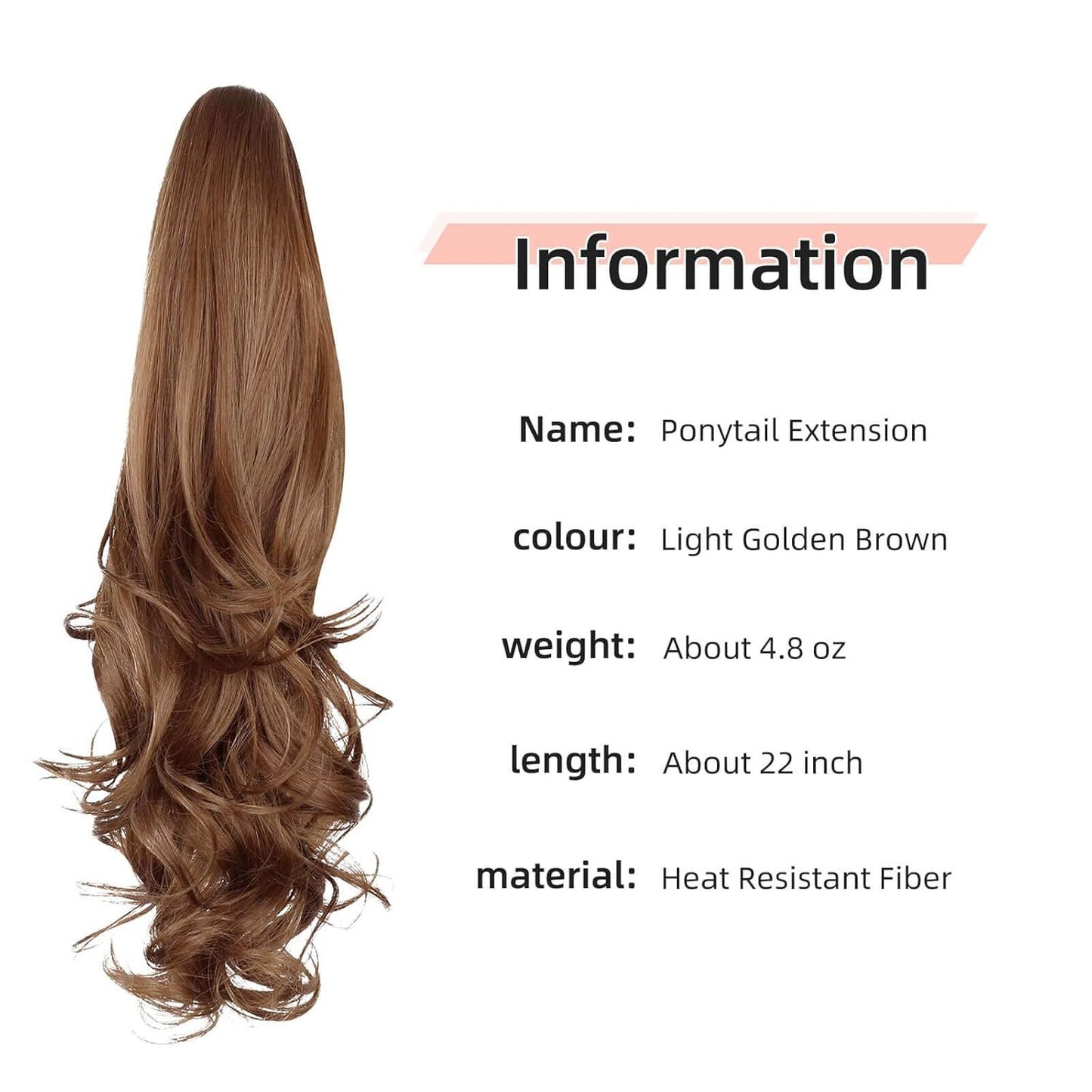 Comfortable Grip High Fiber Bowknot Fluffy Wig Ponytail