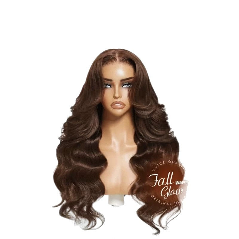 Front Lace Curly Big Wave Synthetic Wig Long Curls