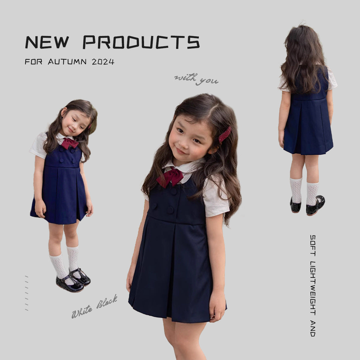 Children's Style Dress Kindergarten Uniform Vest Skirt Short Sleeve Children's Suit