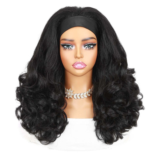 Ice Silk Hair Band Curly Fluffy Curl Wig Long Curls