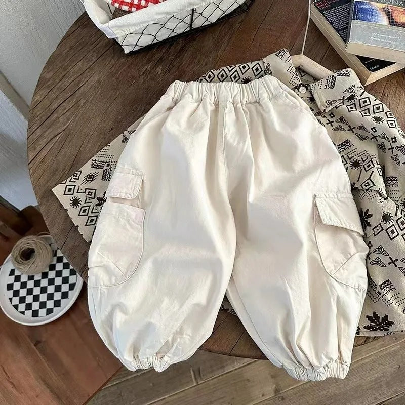Children's Clothing Korean Style Loose Cargo Boys Fashion Children's Pants