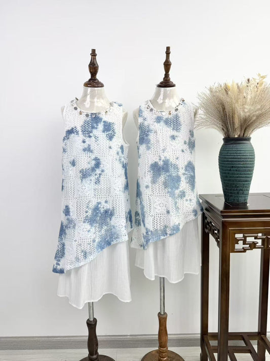 Handmade Travel Suspender Skirt Chinese Ethnic Style Children's Dress