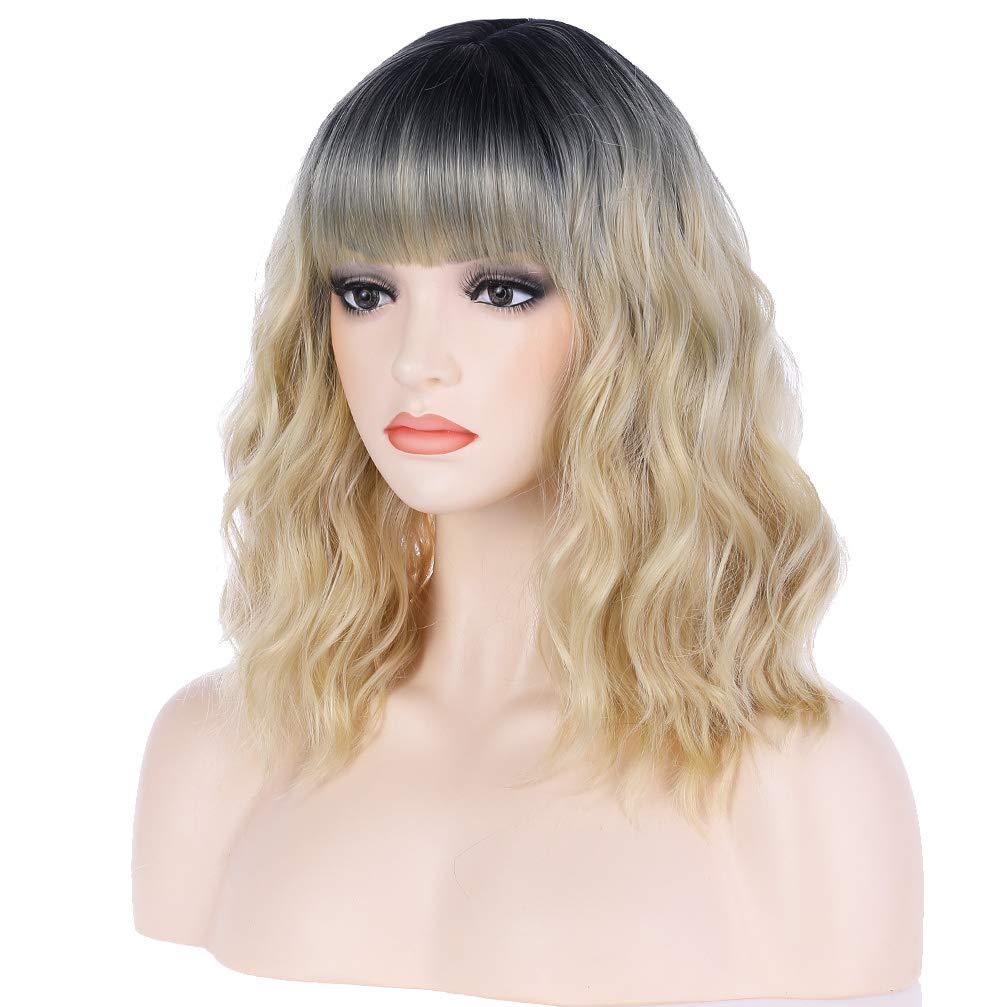 Chemical Fiber Head Cover Color Optional Wig Short Curly Hair