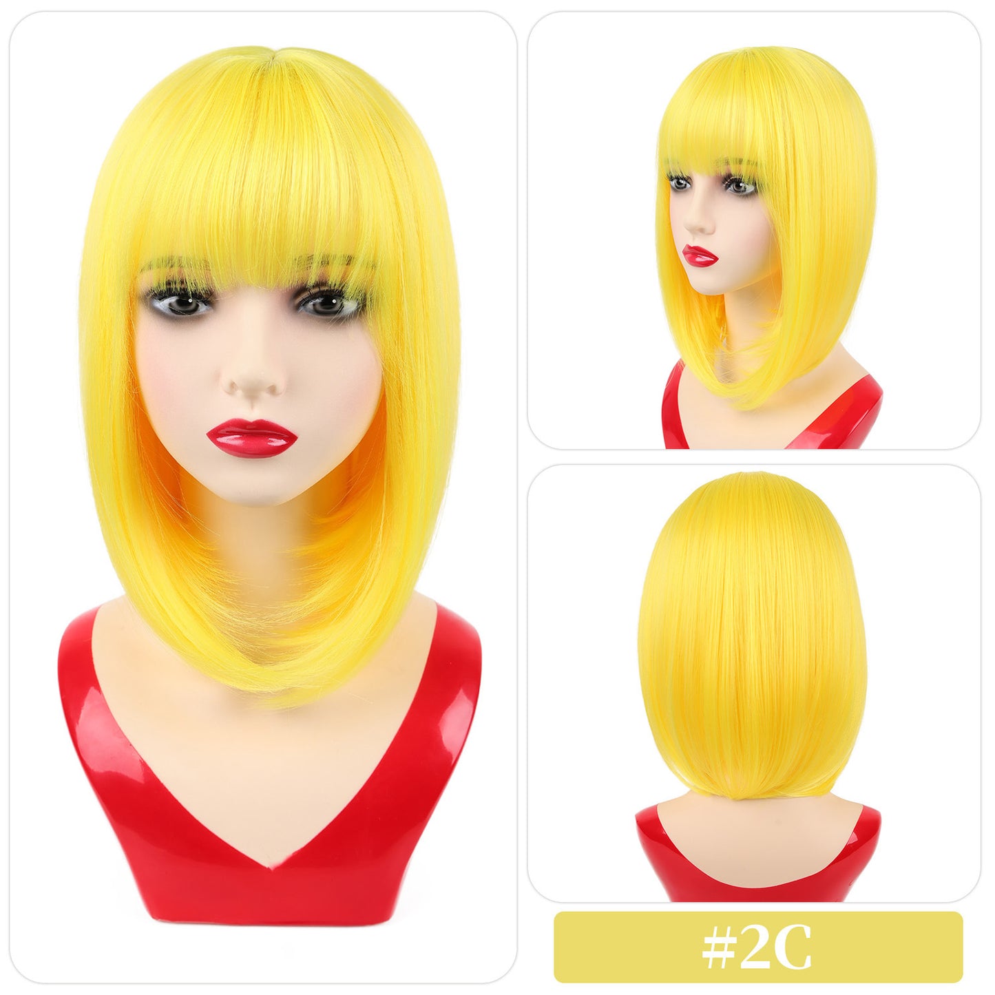Whole Female Collarbone Length Haircut Wave Wig Short Straight Hair